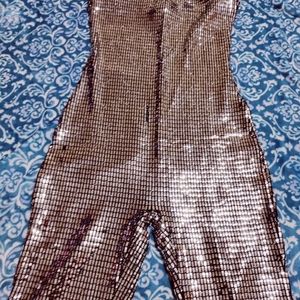 Sequin tube top romper
